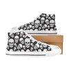 Skull Print Design LKS301 High Top Women's White Shoes