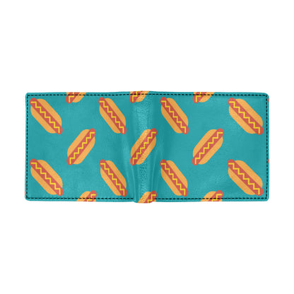 Hot Dog Pattern Print Design 03 Men's ID Card Wallet