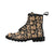 Brown Hibiscus Pattern Print Design HB06 Women's Boots