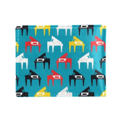 Piano Print Design LKS403 Men's ID Card Wallet