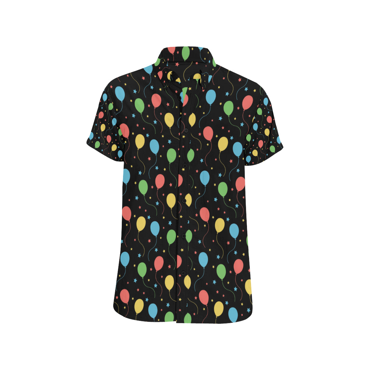 Ballon Colorful Pattern Print Design 04 Men's Short Sleeve Button Up Shirt