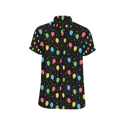 Ballon Colorful Pattern Print Design 04 Men's Short Sleeve Button Up Shirt