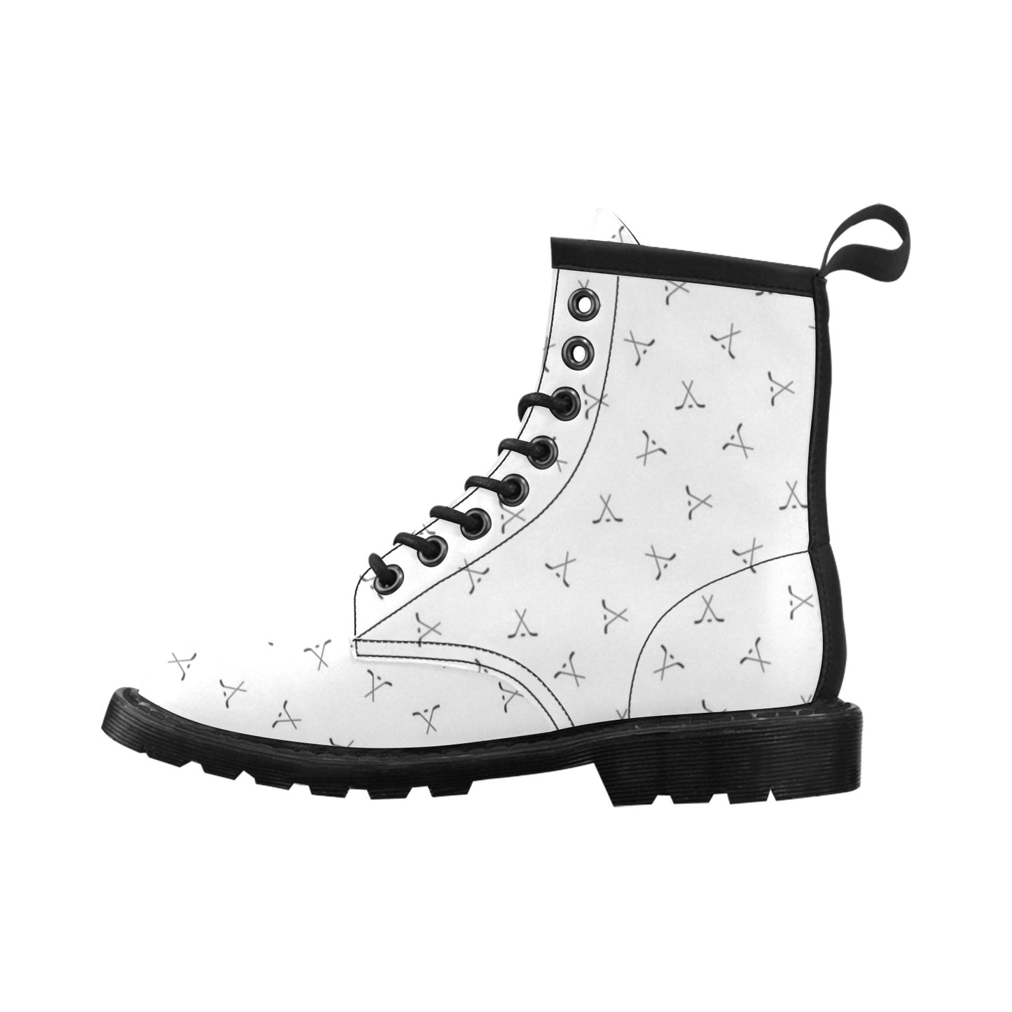 Hockey Print Design LKS304 Women's Boots