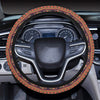 Southwest Ethnic Design Themed Print Steering Wheel Cover with Elastic Edge