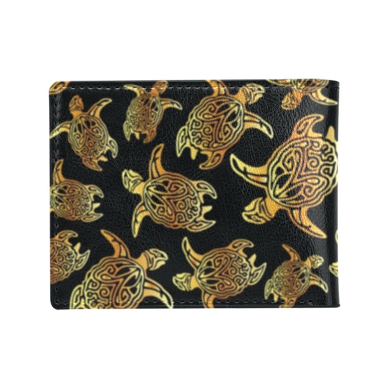 Gold Tribal Turtle Polynesian Themed Men's ID Card Wallet