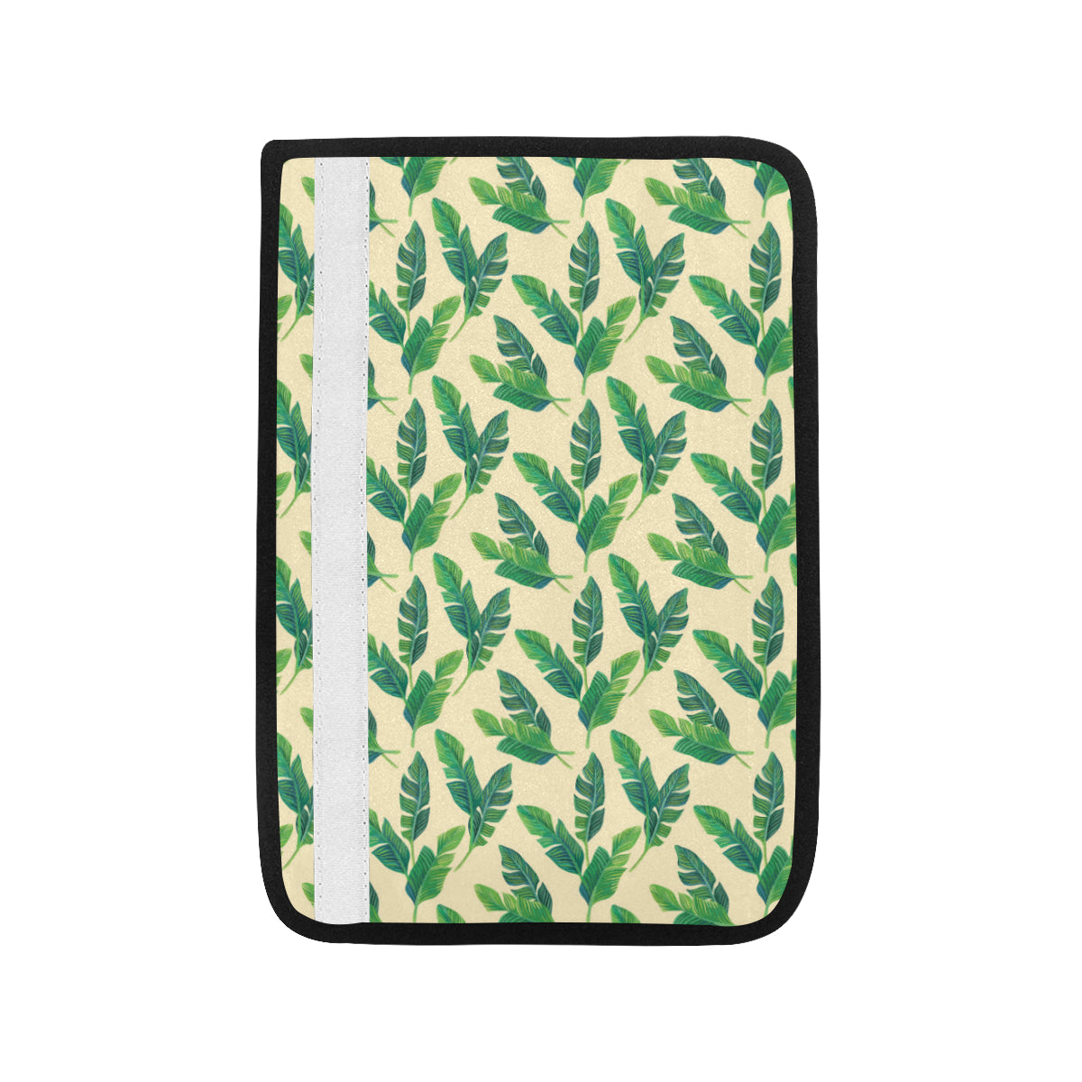 Banana Leaf Pattern Print Design 01 Car Seat Belt Cover
