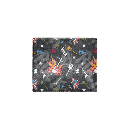 Rock and Roll Pattern Print Design A01 Men's ID Card Wallet