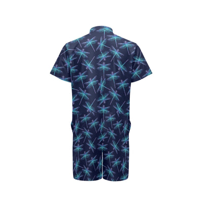 Dragonfly Hand Drawn Style Print Men's Romper