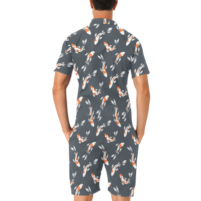 KOI Fish Pattern Print Design 04 Men's Romper