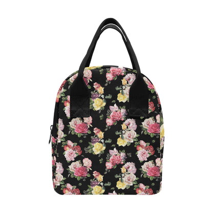Rose Pattern Print Design RO010 Insulated Lunch Bag