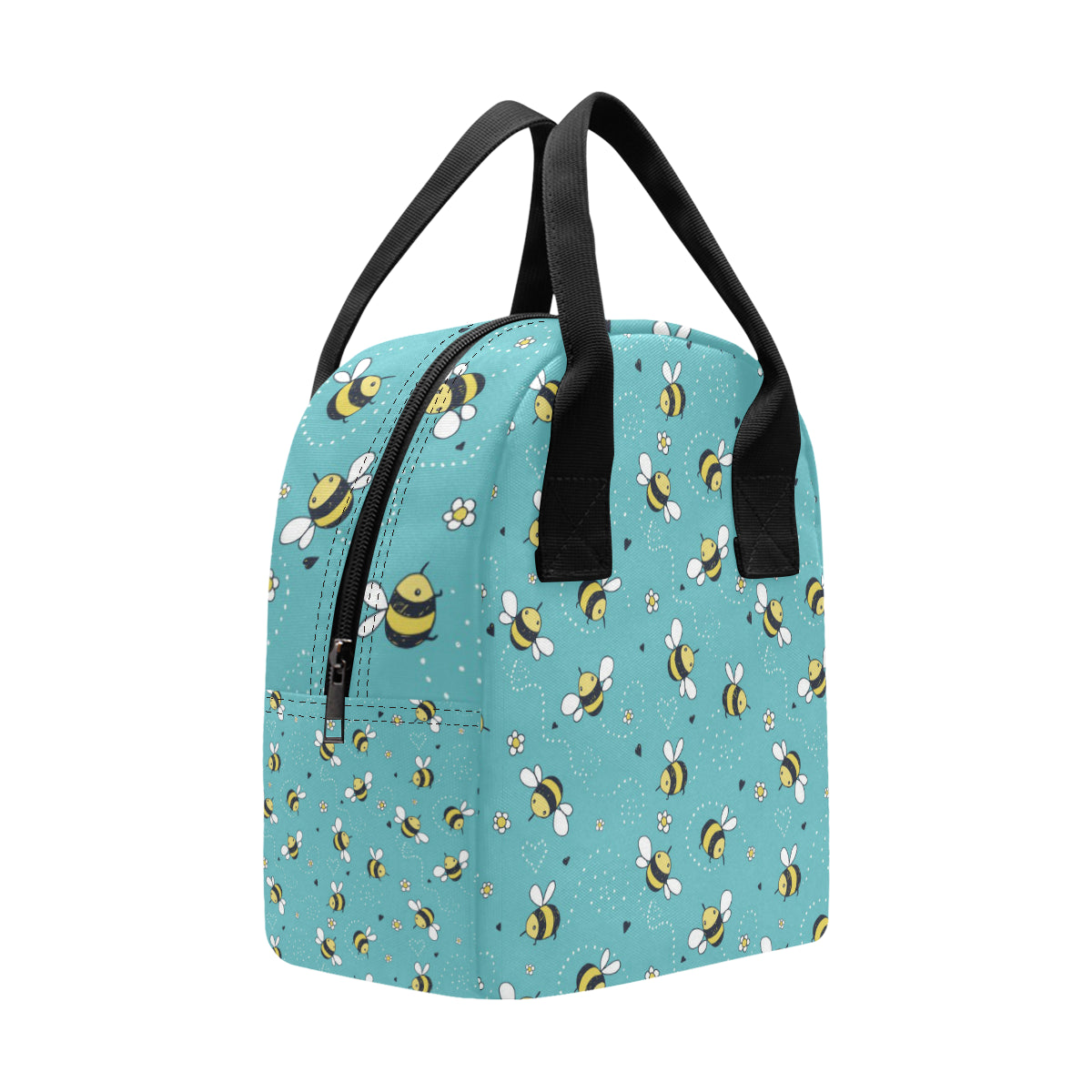 Bee Pattern Print Design BEE02 Insulated Lunch Bag