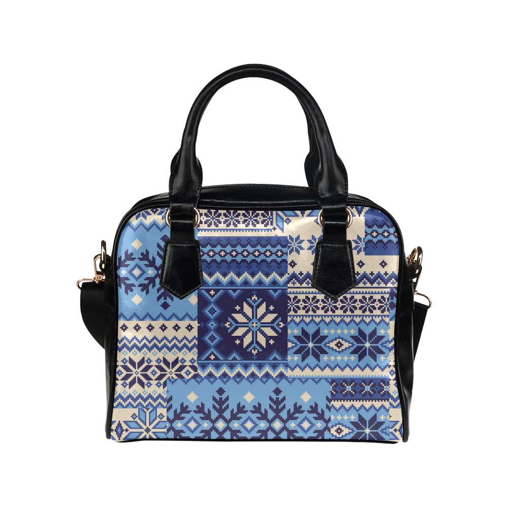 Nordic Pattern Print Design A04 Shoulder Handbag