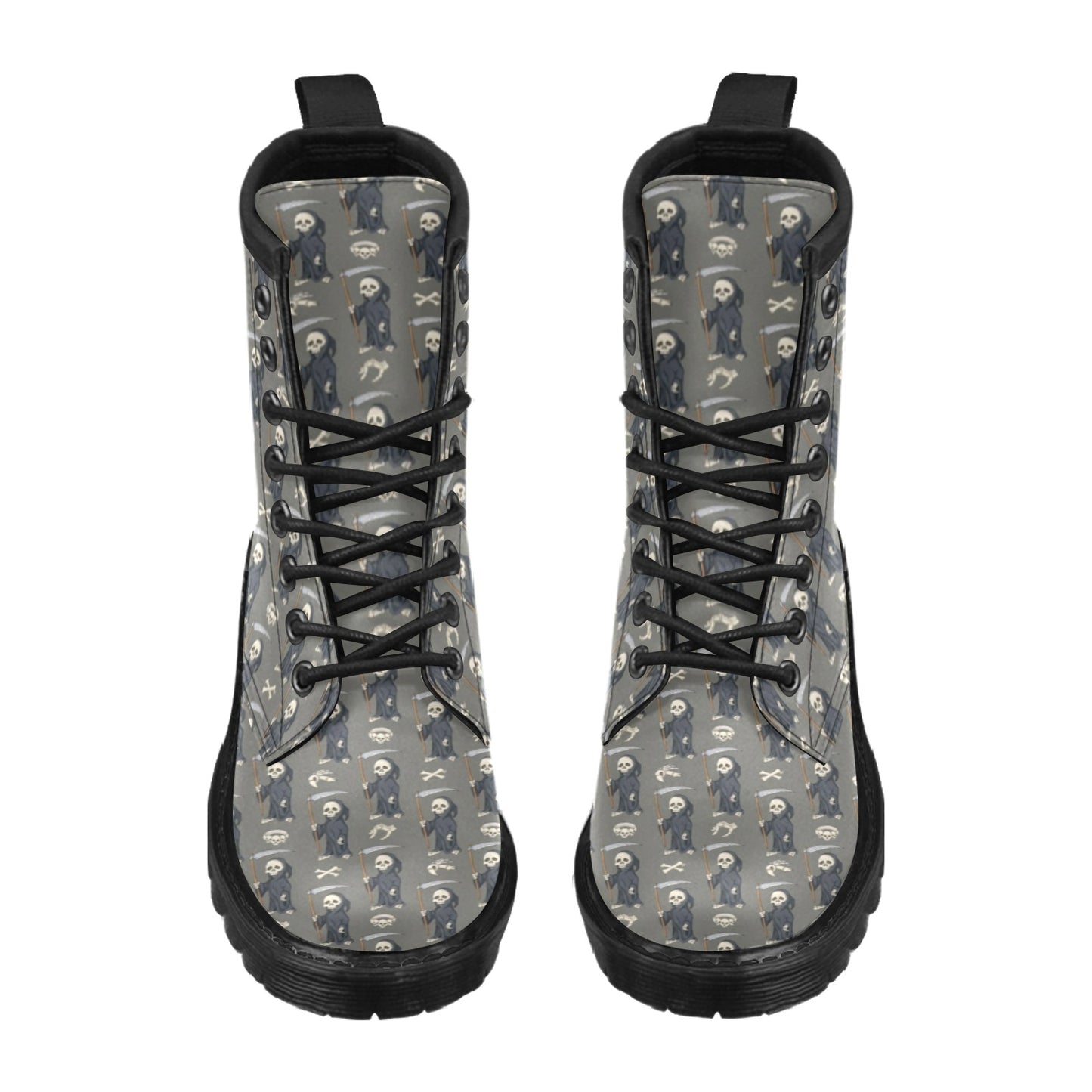 Skeleton Print Design LKS308 Women's Boots