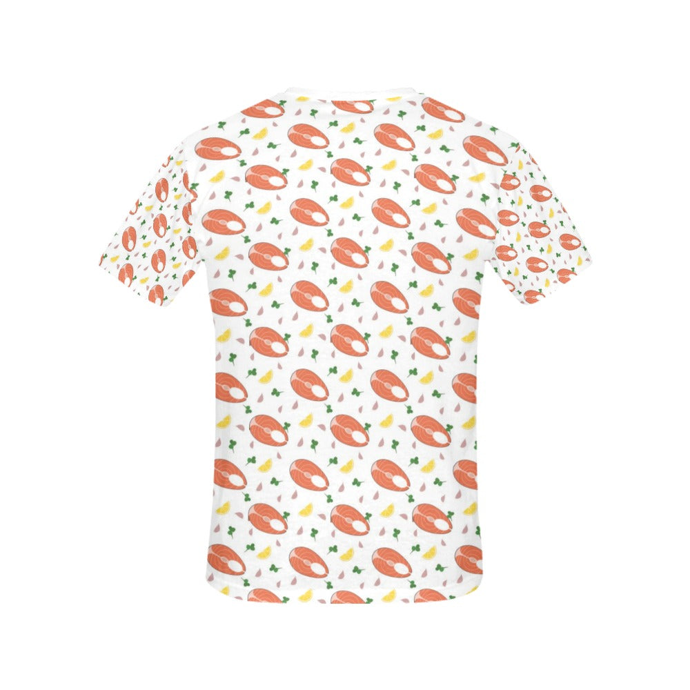 Salmon Steak Print Design LKS303 Women's  T-shirt