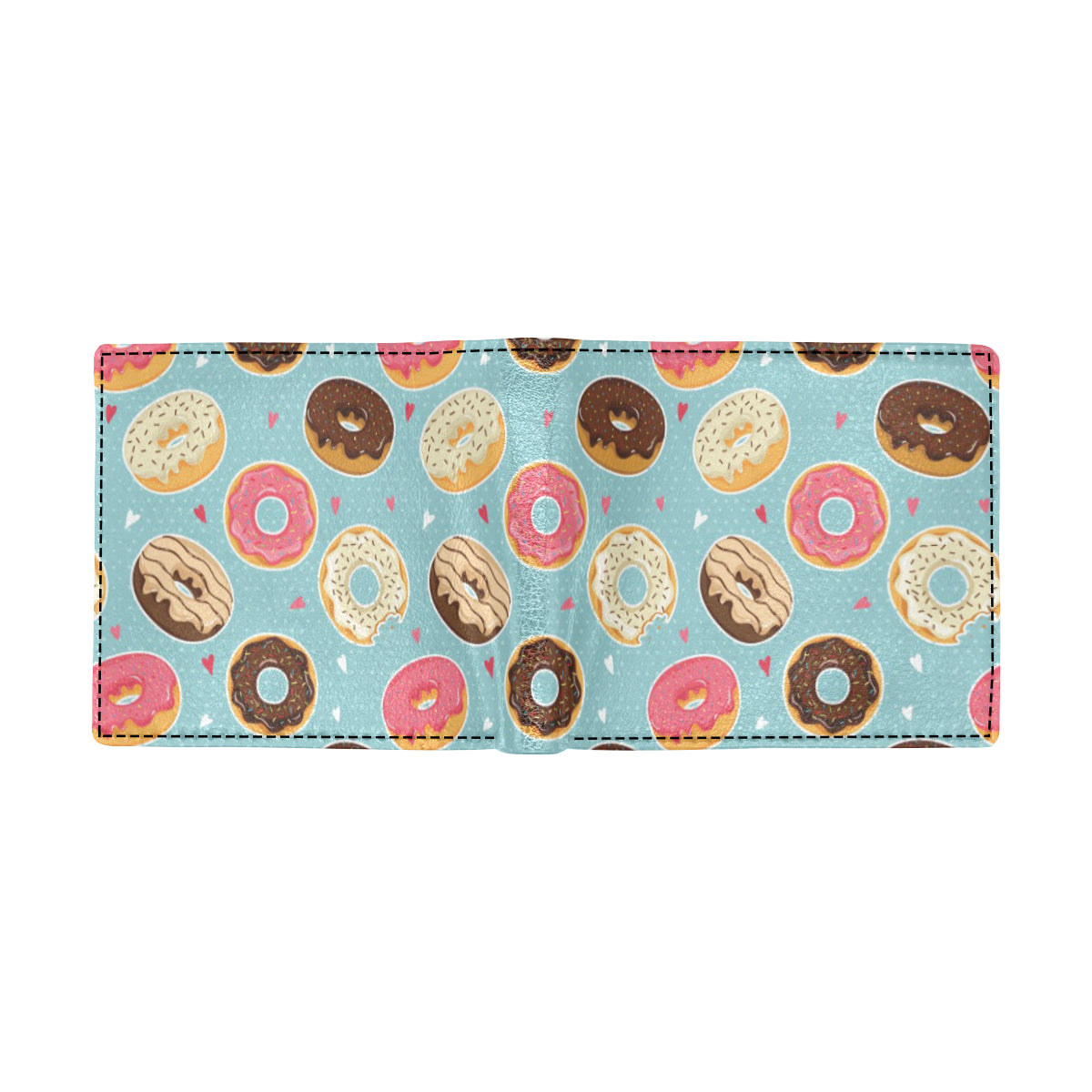 Donut Pattern Print Design DN04 Men's ID Card Wallet