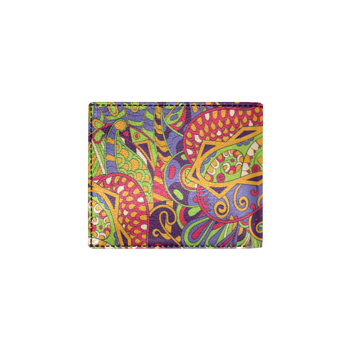 Funky Retro Pattern Print Design A04 Men's ID Card Wallet