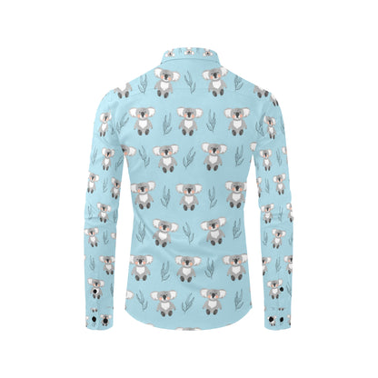 Koala Pattern Print Design 01 Men's Long Sleeve Shirt