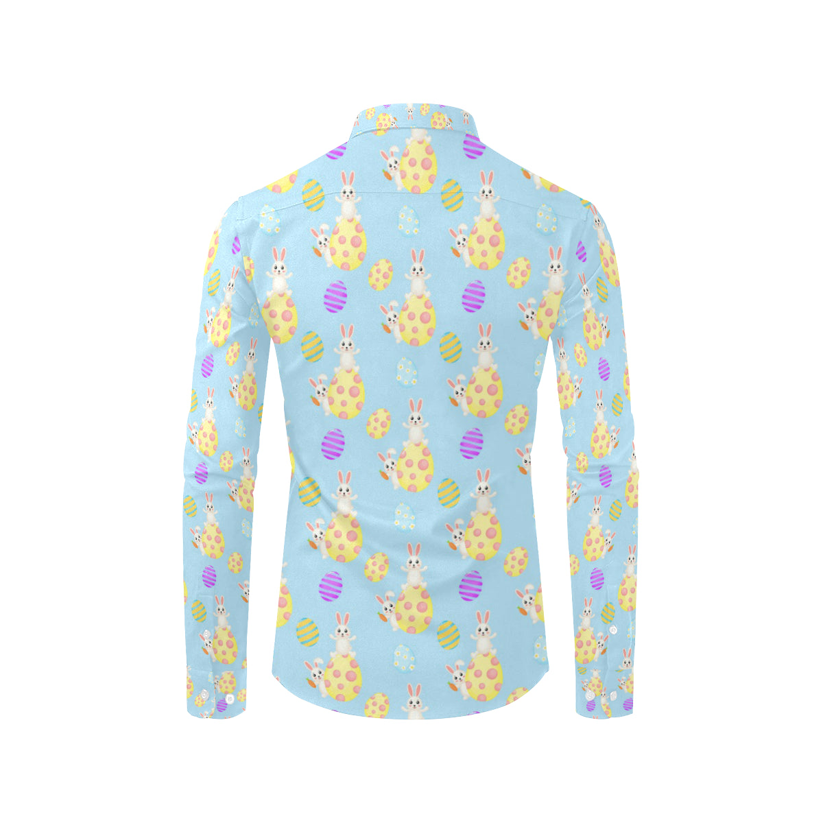 Easter Eggs Pattern Print Design RB015 Men's Long Sleeve Shirt