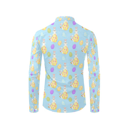 Easter Eggs Pattern Print Design RB015 Men's Long Sleeve Shirt