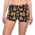 Brown Hibiscus Pattern Print Design HB06 Yoga Shorts