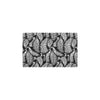 Fern Leave Black White Print Pattern Kitchen Mat