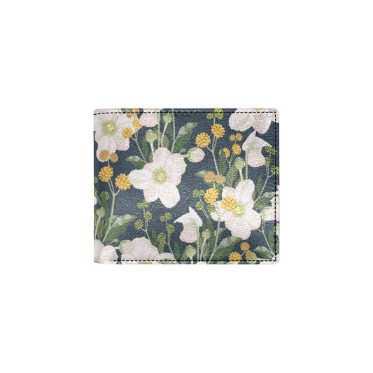 Anemone Pattern Print Design AM04 Men's ID Card Wallet