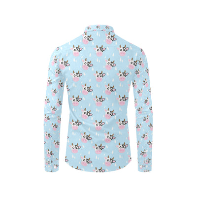 Cow Pattern Print Design 07 Men's Long Sleeve Shirt