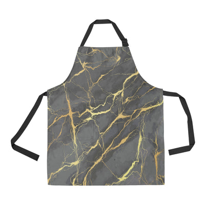 Marble Pattern Print Design 02 Apron with Pocket