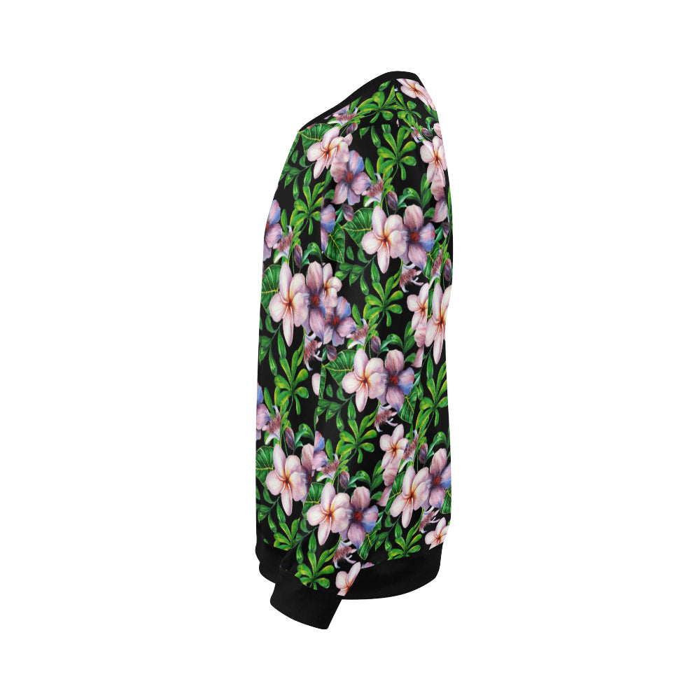 Plumeria Pattern Print Design PM01 Men Long Sleeve Sweatshirt