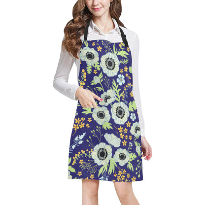 Anemone Pattern Print Design AM06 Apron with Pocket
