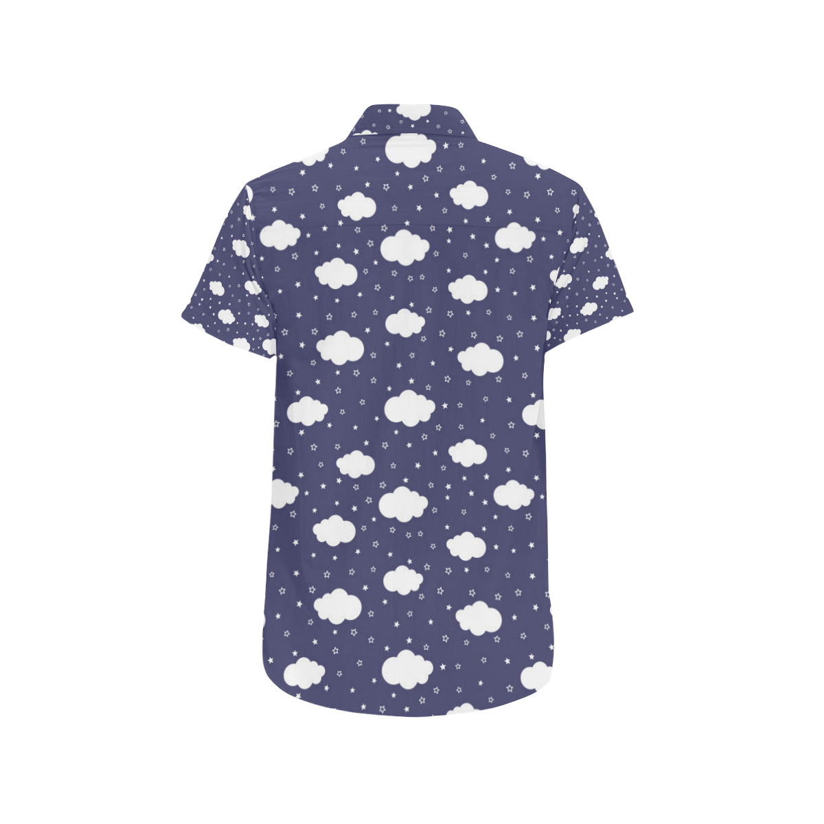 Cloud  Pattern Print Design 03 Men's Short Sleeve Button Up Shirt