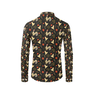 Chicken Pattern Print Design 04 Men's Long Sleeve Shirt