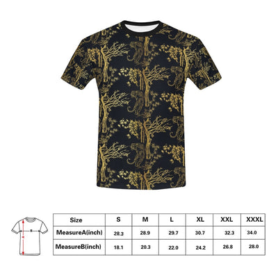 Tiger Gold Print Design LKS307 Men's All Over Print T-shirt