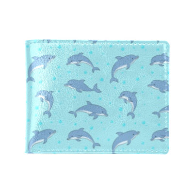 Dolphin Baby Cute Print Pattern Men's ID Card Wallet