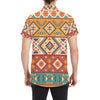 Navajo Pattern Print Design A01 Men's Short Sleeve Button Up Shirt