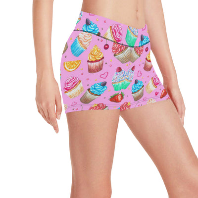 Cupcake Pattern Print Design CP05 Yoga Shorts