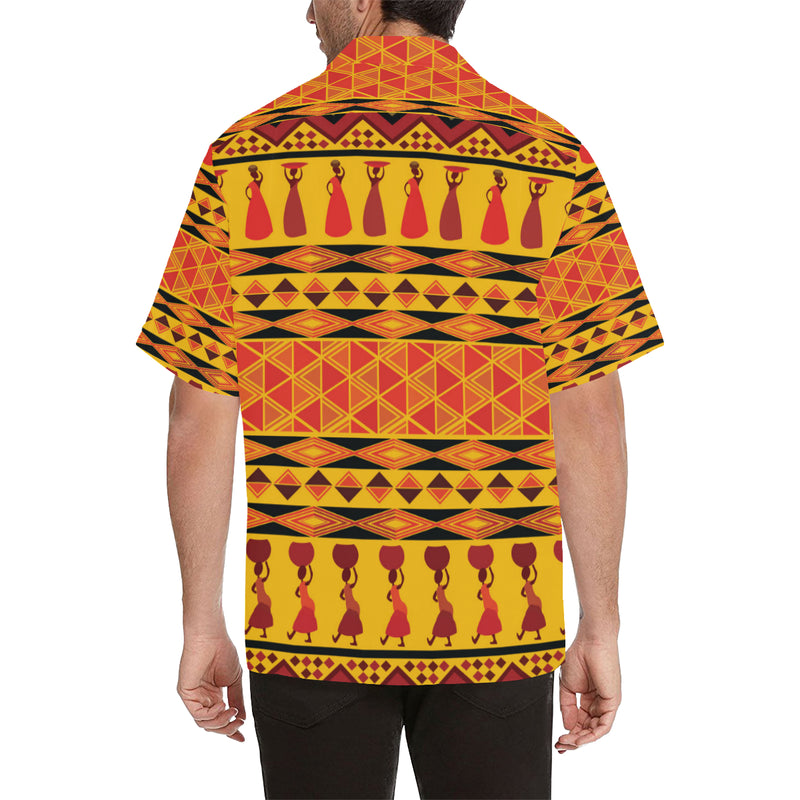 African Pattern Print Design 01 Men's Hawaiian Shirt