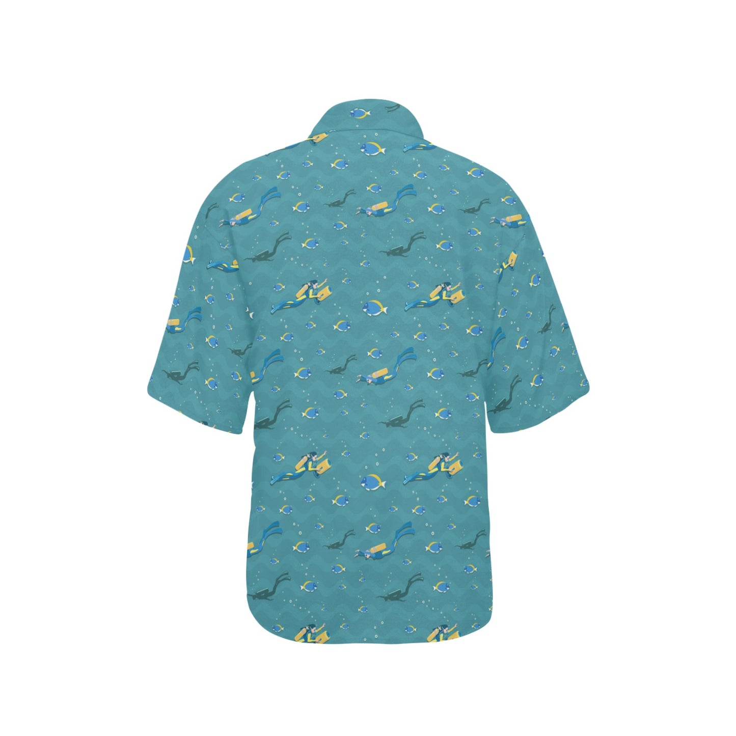 Scuba Driving Pattern Print Design LKS306 Women's Hawaiian Shirt