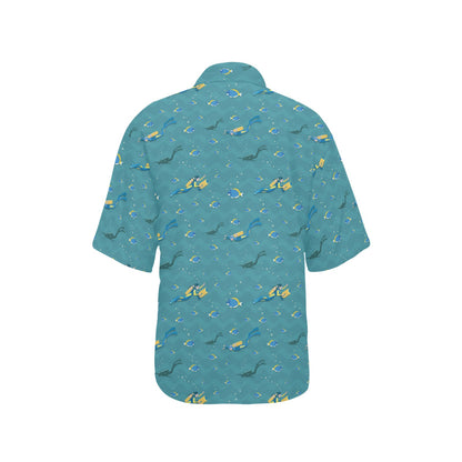 Scuba Driving Pattern Print Design LKS306 Women's Hawaiian Shirt