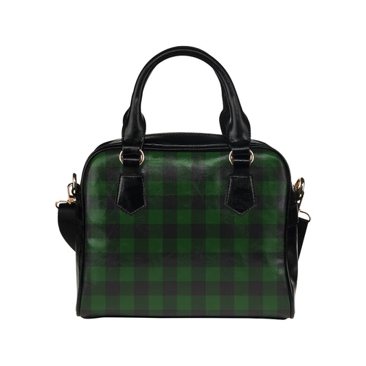 Buffalo check Green Pattern Print Design 02 Shoulder Handbag