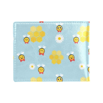Bee Cute Print Design LKS304 Men's ID Card Wallet