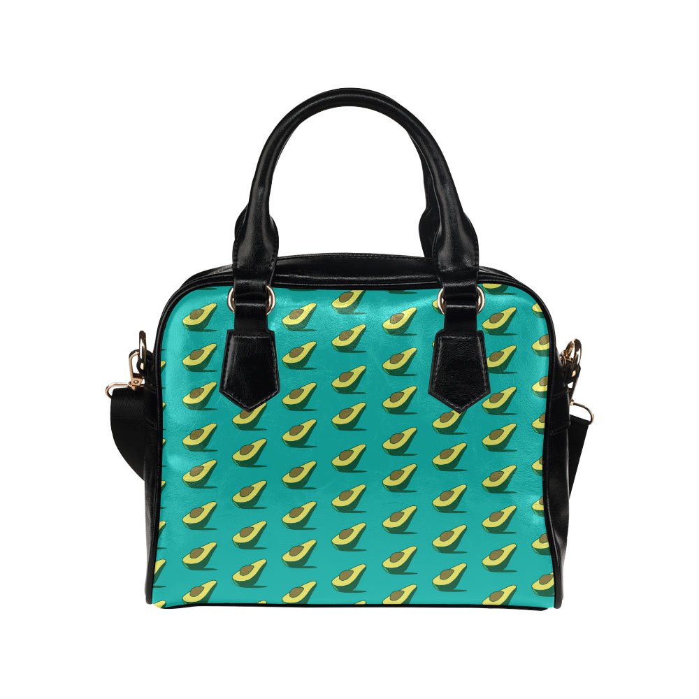 Avocado Pattern Print Design 03 Shoulder Handbag