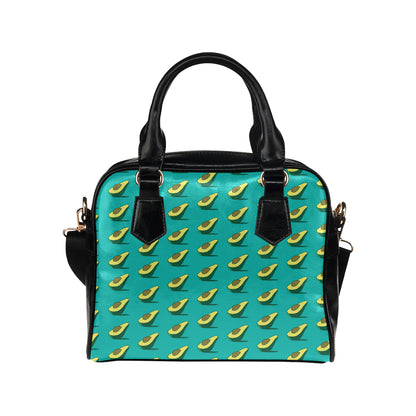 Avocado Pattern Print Design 03 Shoulder Handbag