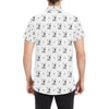 Bull Terriers Pattern Print Design 06 Men's Short Sleeve Button Up Shirt