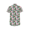 Hummingbird Cute Themed Print Men's Short Sleeve Button Up Shirt