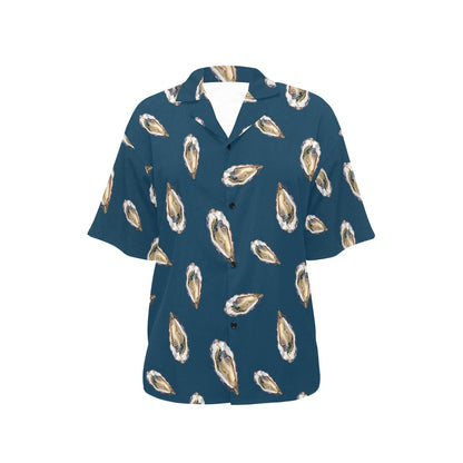 Oyster Pattern Print Design 03 Women's Hawaiian Shirt