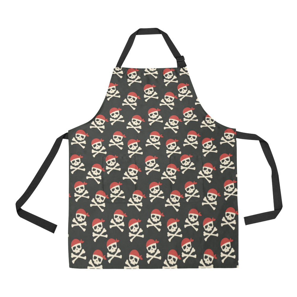 Pirate Pattern Print Design A04 Apron with Pocket