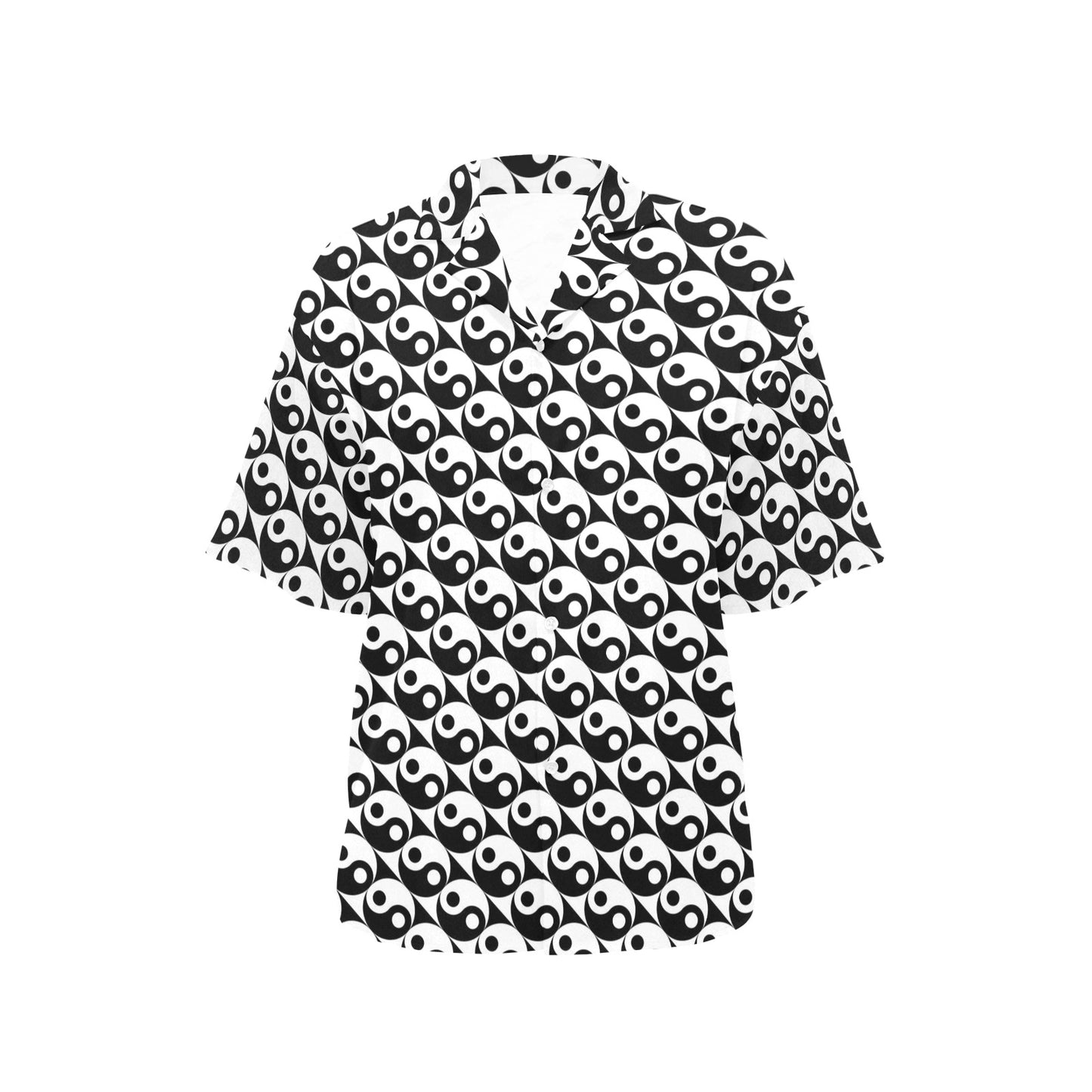 Yin Yang Print Design LKS304 Women's Hawaiian Shirt