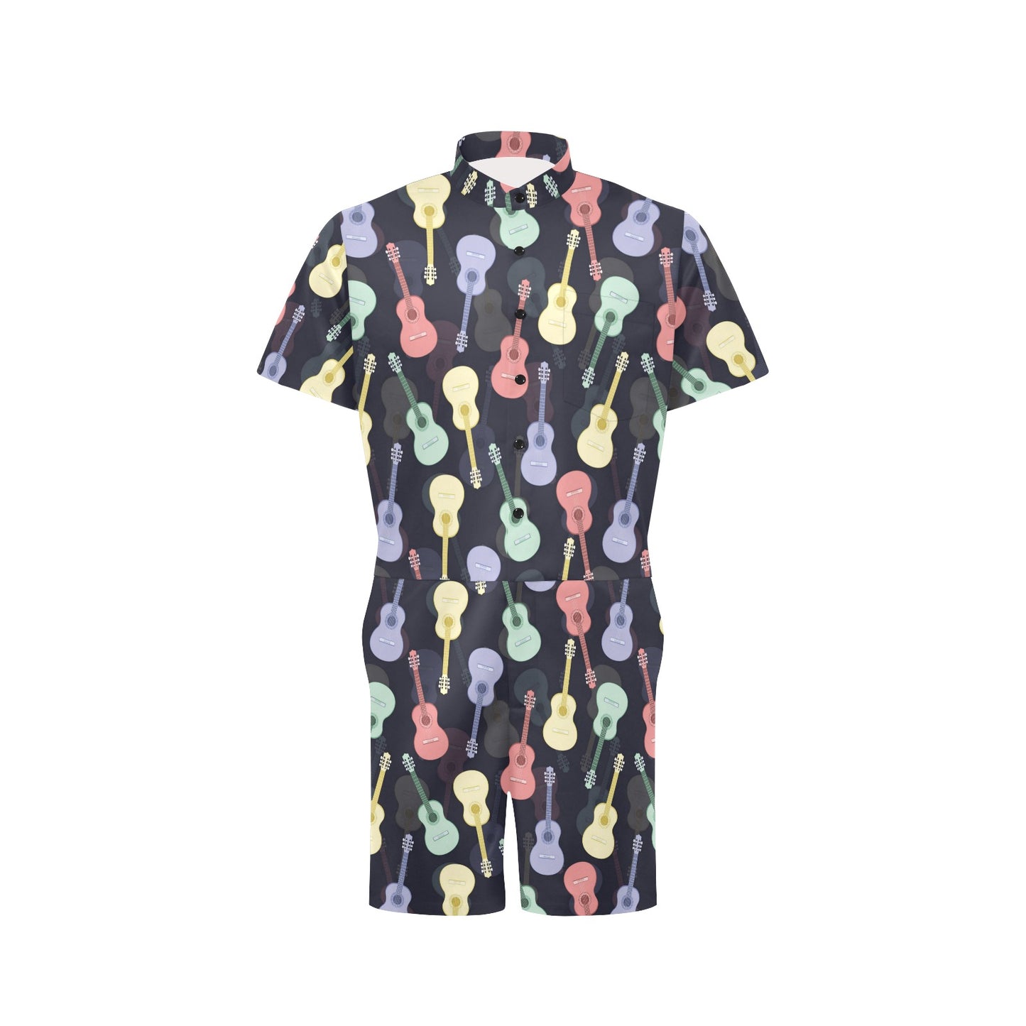 Acoustic Guitar Print Design LKS401 Men's Romper