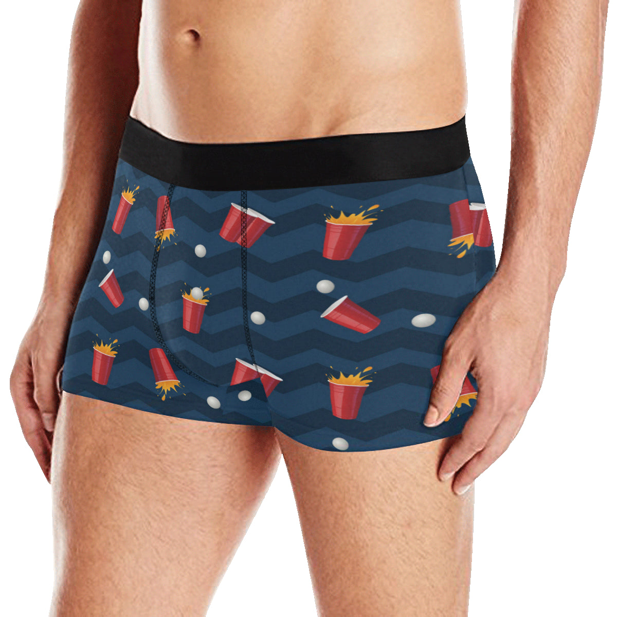 Beer Pong Pattern Print Design 01 Men's Boxer Briefs